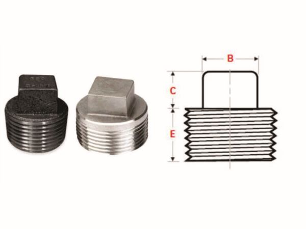 Threaded / Screwed Square Plug